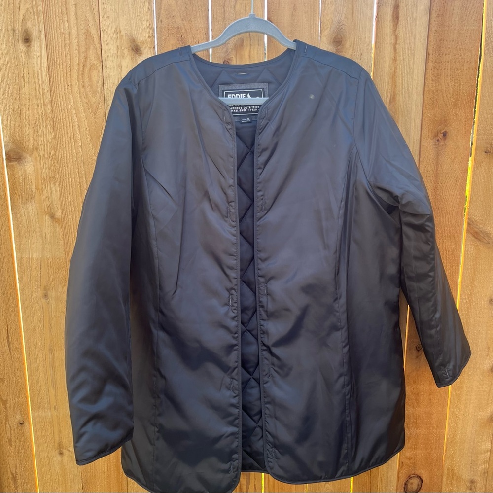 Eddie Bauer Women's Black Quilted Liner Jacket XL